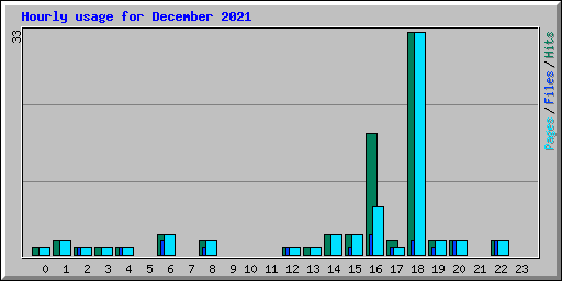 Hourly usage for December 2021