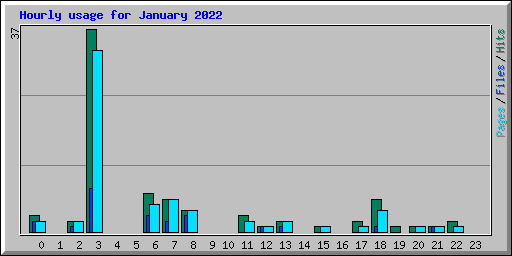 Hourly usage for January 2022