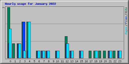 Hourly usage for January 2022