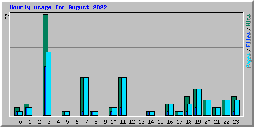 Hourly usage for August 2022