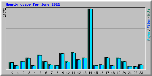 Hourly usage for June 2022