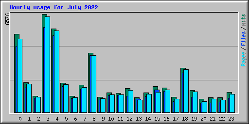 Hourly usage for July 2022