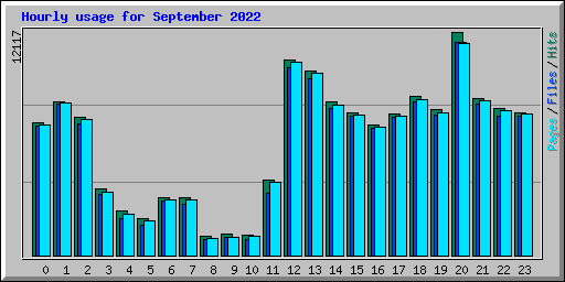 Hourly usage for September 2022