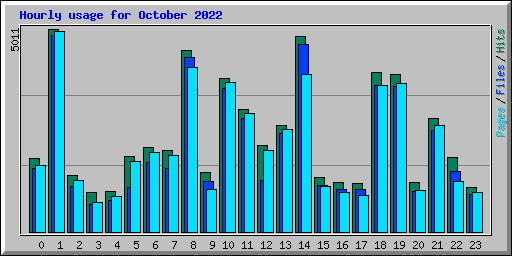 Hourly usage for October 2022