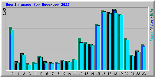 Hourly usage for November 2022